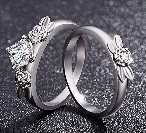 Ring set 925 silber - set, glänzend
