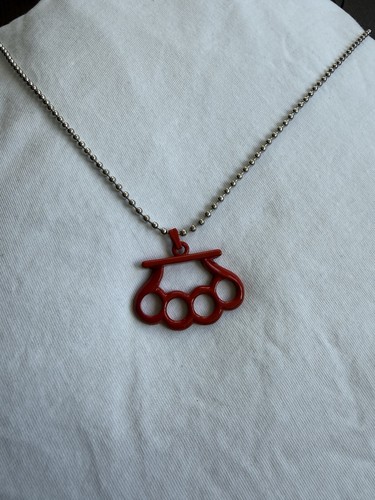 Kette mit schlagring anhänger - mit, schlagring-anhänger
