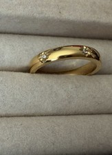 Ring 18 K vergoldet Strass