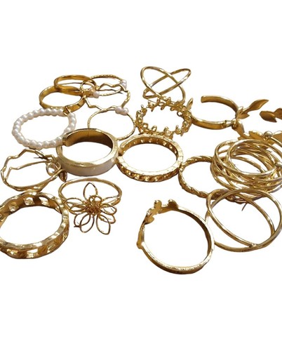20x gold ringe neu modeschmuck - 20x,