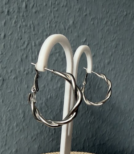 Silberfarben runde hoops - runde,