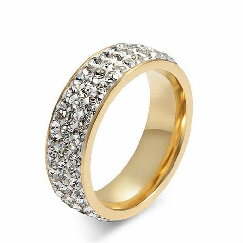 Damen ring reihig strass - damen,