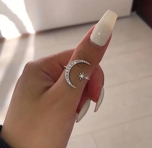 Damen ring modischer mond - damen,