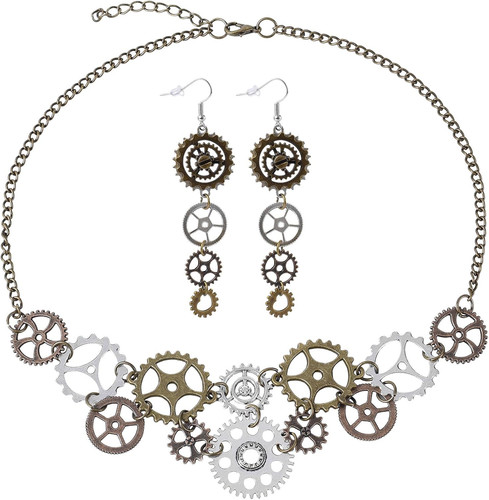 Steampunk schmuck set damen - set,